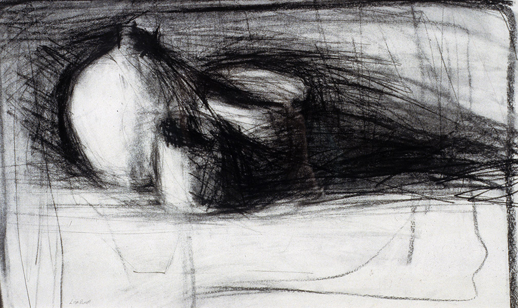 Contexture #14, charcoal, 10 x 17&quot;