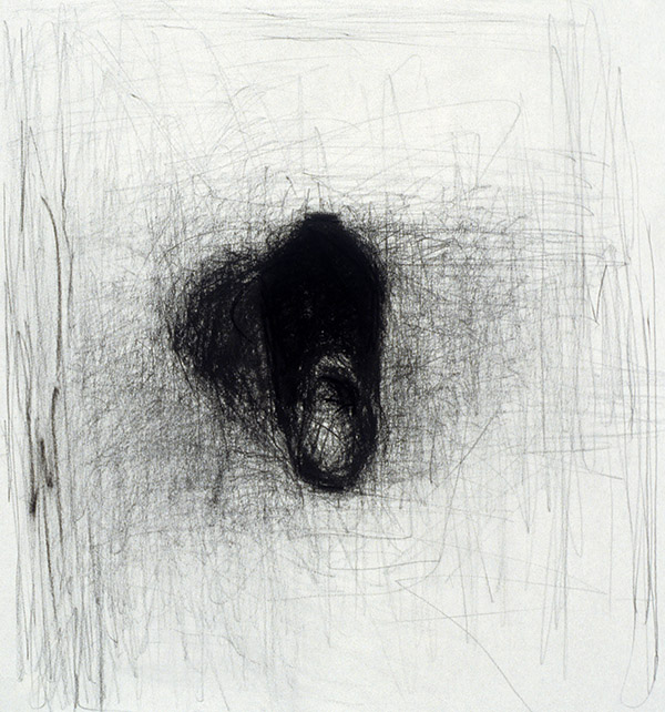 Coalescence #20, charcoal, 18 x 18&quot;