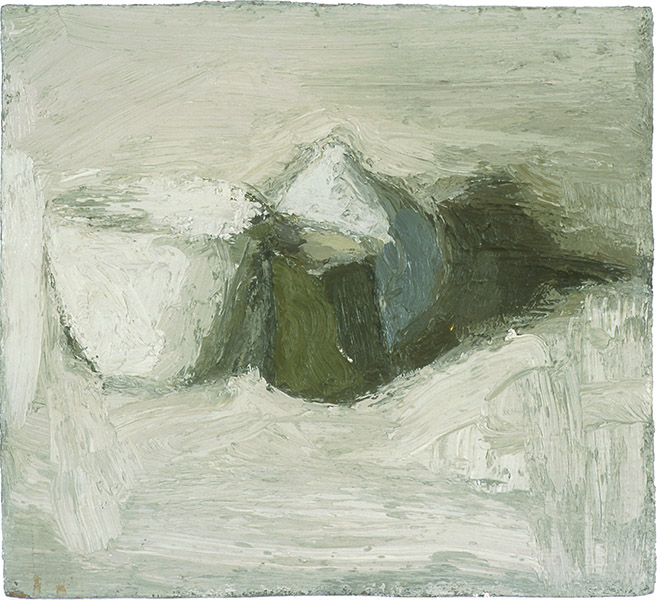 Affinity #12, oil on board, 12 x 13&quot;
